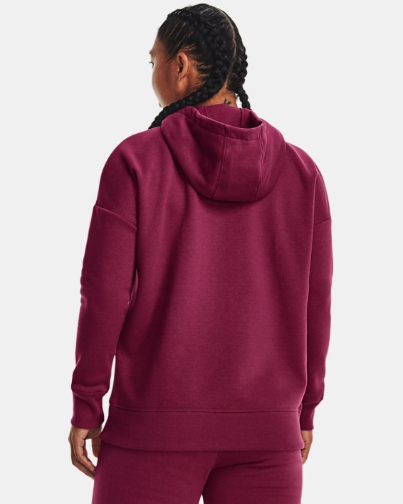 เสื้อฮู้ด UA Rival Fleece Full Zip สำหรับผู้หญิง in Purple image number 1